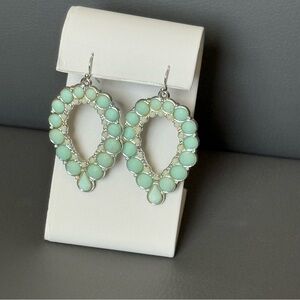 Elegant Mint Green Teardrop Earrings